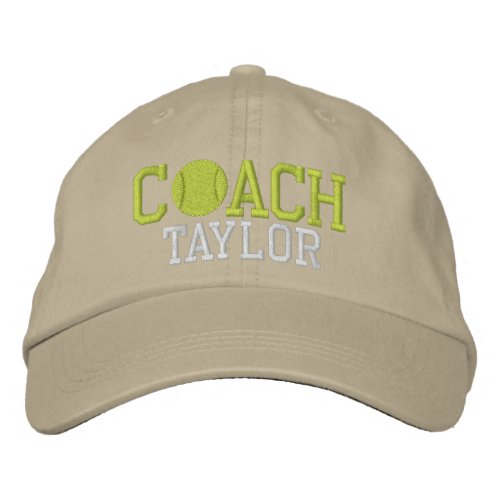 Tennis Coach Personalized Embroidered Baseball Cap