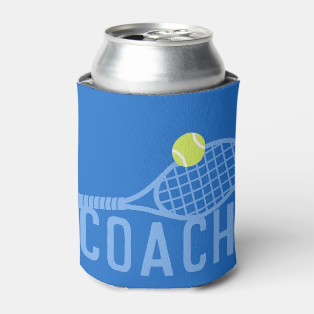 Tennis Coach Personalized Modern Can Cooler (Can Front)