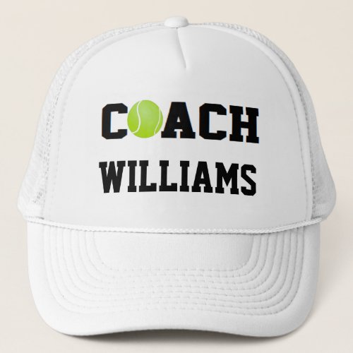 Tennis Coach _ Personalized Trucker Hat