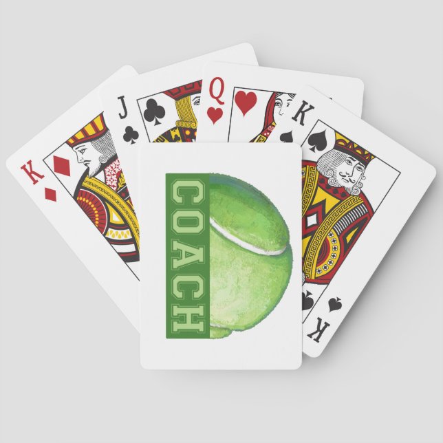 Tennis Coach Poker Cards (Back)