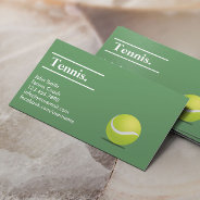 Tennis Coach Professional Minimalist Business Card at Zazzle