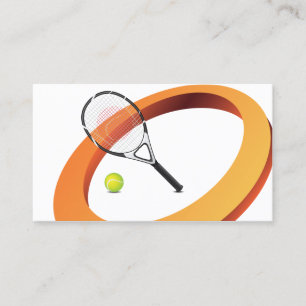 Tennis Coach Professional Pro Instructor Business Card