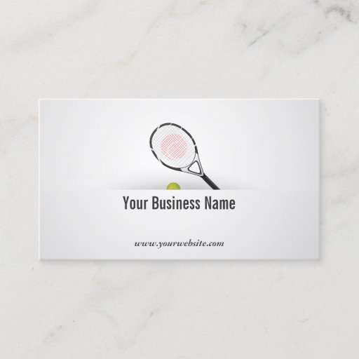 Customizable Simple Tennis Business Card
