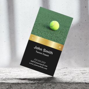 Tennis Coach Royal Gold Belt Professional Sport Business Card