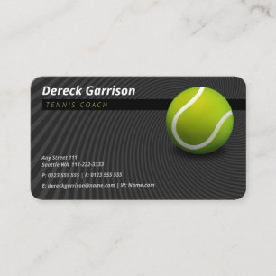 Tennis Coach Trainer Practice Lessons Business Card