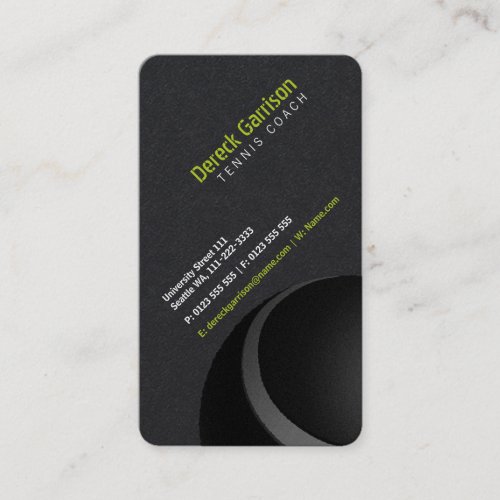 Tennis Coach  Trainer Practice Lessons Business Card