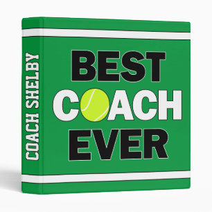 Tennis Coaches Best Coach Ever Custom Name Sports 3 Ring Binder