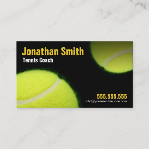 Tennis Coaching For Tennis Instruction Business Card