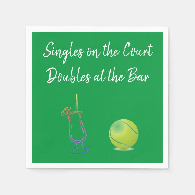 Tennis & Cocktails Napkins (Front)