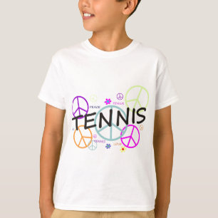 Tennis Colored Peace Signs T-Shirt