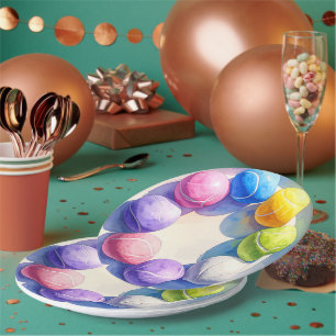 Tennis Colorful balls Paper Plates
