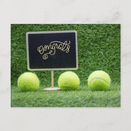 Tennis Congratulations for player  Postcard