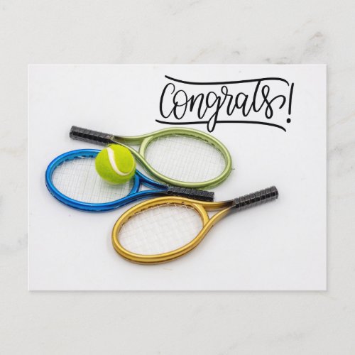 Tennis Congratulations for player    Postcard