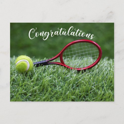 Tennis Congratulations for player    Postcard