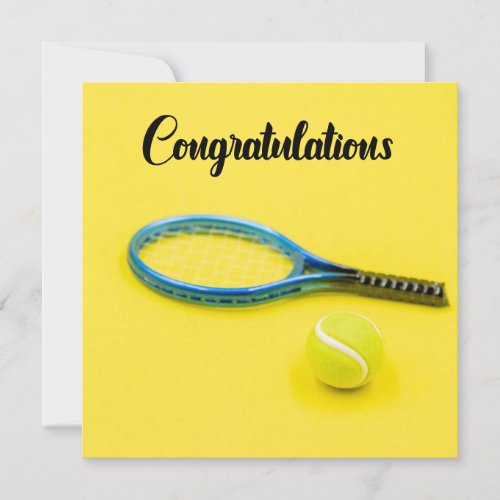 Tennis Congratulations on yellow