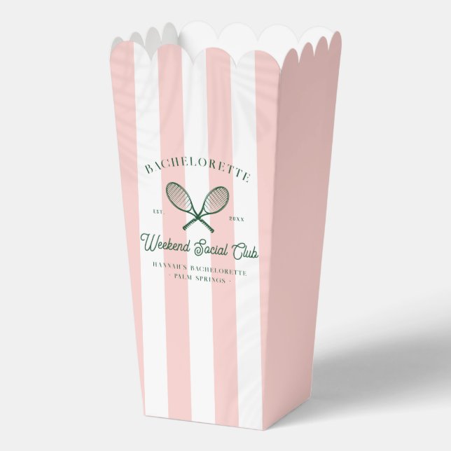 Tennis Country Club | Bachelorette Favor Boxes (Front)