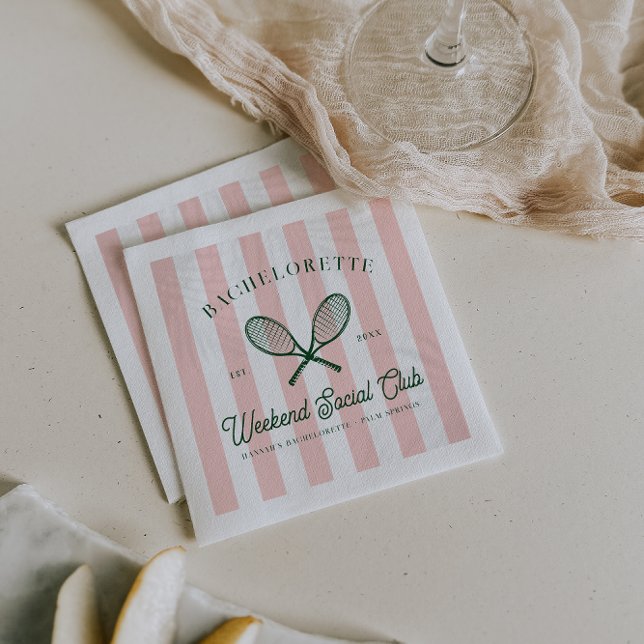 Tennis Country Club | Bachelorette  Napkins (Creator Uploaded)