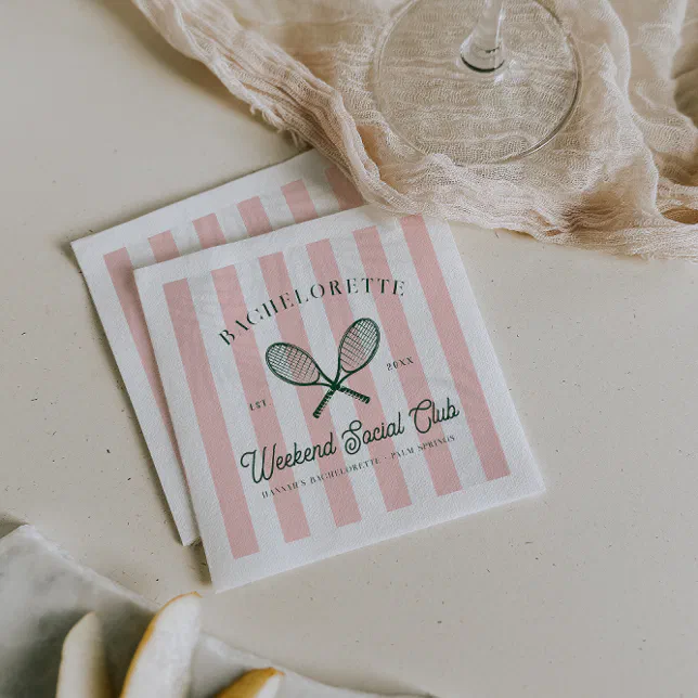 Tennis Country Club | Bachelorette Napkins
