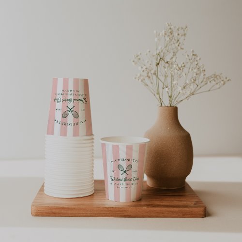 Tennis Country Club  Bachelorette  Paper Cups