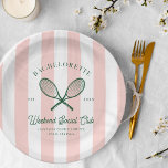 Tennis Country Club | Bachelorette  Paper Plates<br><div class="desc">Tenniscore is making its way out of the country club and onto your stationery. The look is a preppy take on luxury athleisure. This collection is made for watching tennis from a distance with a glass of lemonade. It's a hearkening back to a time of old-money sophistication, with vintage vignettes...</div>