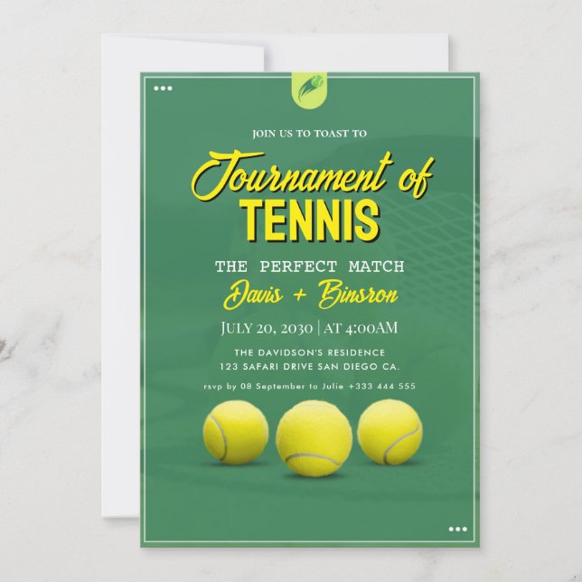 Tennis Country Club Invitation (Front)