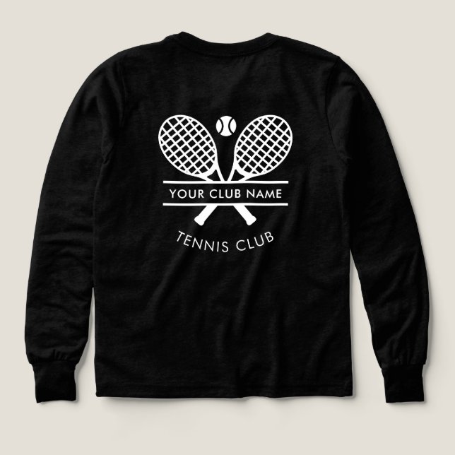 Tennis Country Club Name Custom Team Tri-Blend Shirts (Design Back)
