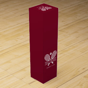 Tennis Country Club Name Team Custom Wine Box