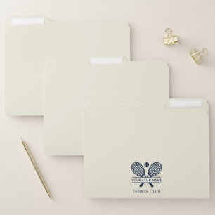 Tennis Country Club Name Team Players File Folder