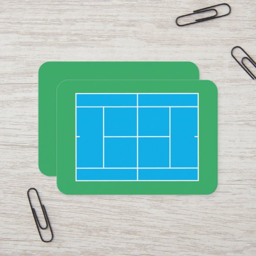 Tennis court builder or coaching professional business card