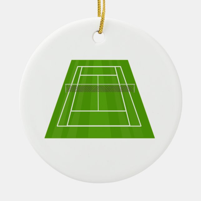 Tennis court ceramic ornament (Front)