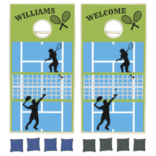 Tennis Court Design Cornhole Set