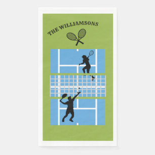 Tennis Court Design Personalize Paper Guest Towels