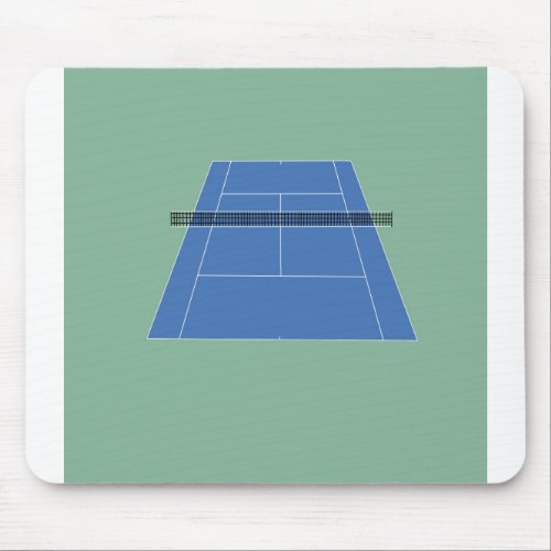 Tennis Court _ Green and Blue Mouse Pad