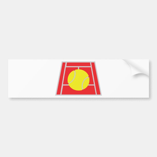 tennis court icon bumper sticker (Front)