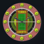 Tennis Court Large Clock<br><div class="desc">For the fan of all things tennis. Enjoy!</div>
