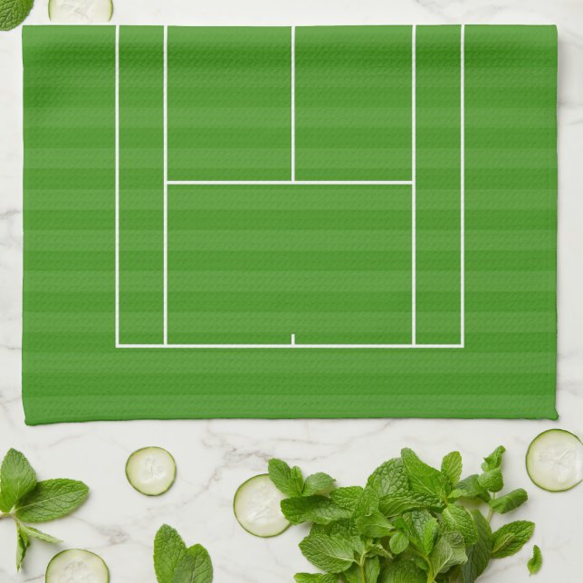 TENNIS COURT LINE MARKING Kitchen Towel (Folded)