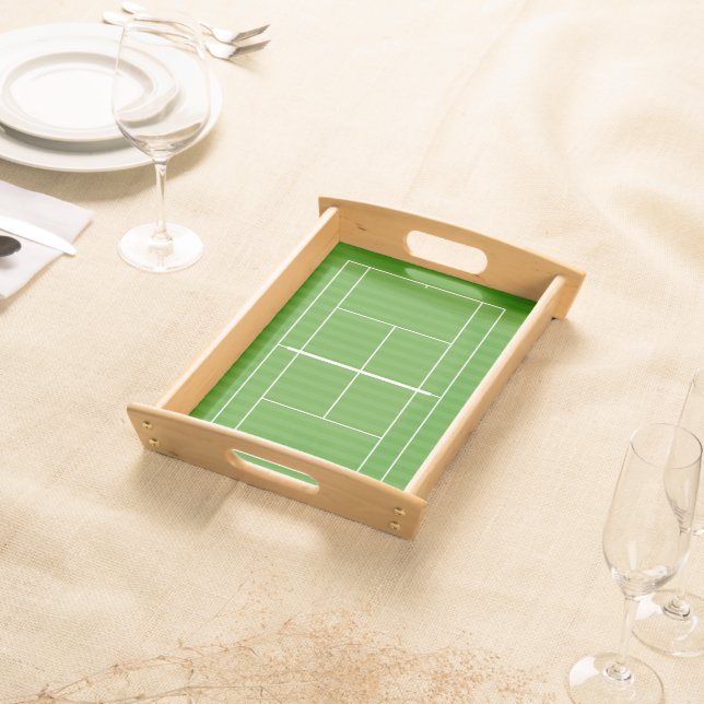 TENNIS COURT LINE MARKING Serving Tray (Front)