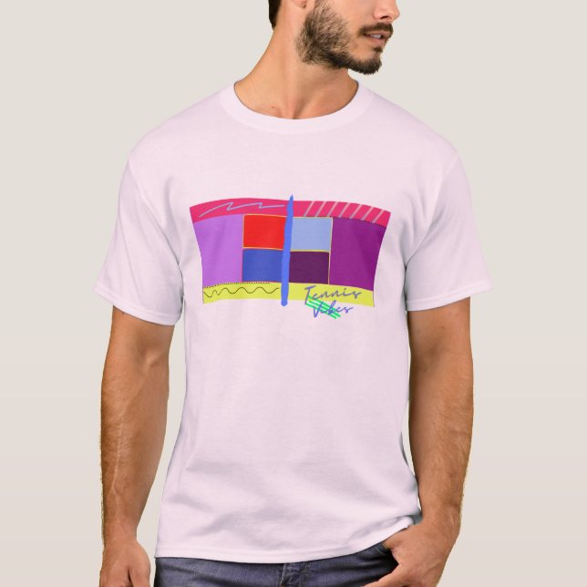Tennis Court Men's Tennis T-Shirt by Tennis Vibes (Front)