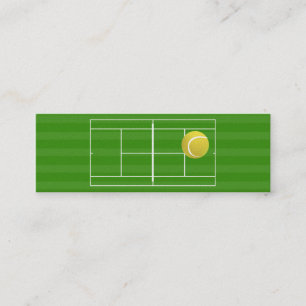 Tennis court & tennis ball mini business card