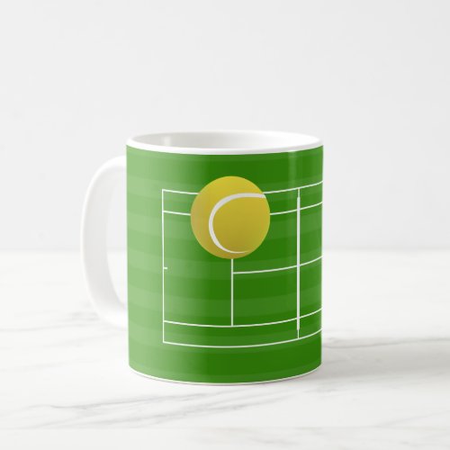 Tennis court  TENNIS ball Postage Coffee Mug