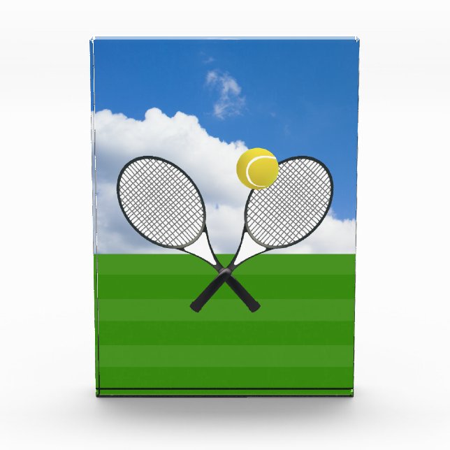 Tennis court & TENNIS RACKETS Acrylic Award (Front)