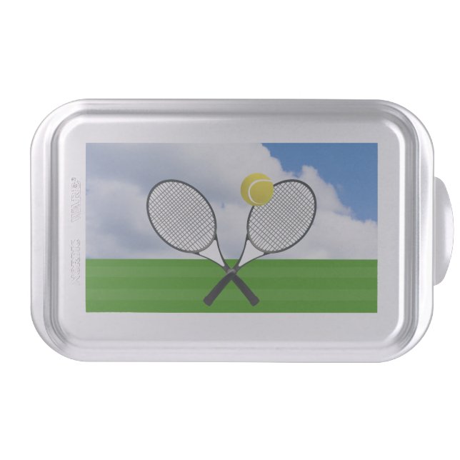 Tennis court & TENNIS RACKETS Cake Pan (Front)