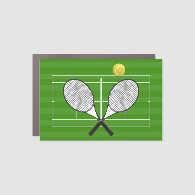 Tennis court & TENNIS RACKETS Car Magnet (Front)