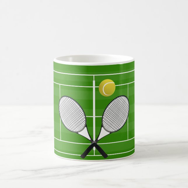 Tennis court & TENNIS RACKETS Coffee Mug (Center)