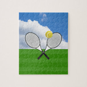 Tennis court & TENNIS RACKETS Jigsaw Puzzle
