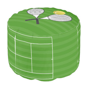 Tennis court & TENNIS RACKETS Pouf