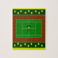 Tennis Court & Tennis Racquets Jigsaw Puzzle