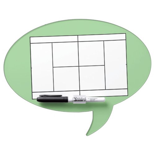 Tennis court whiteboard for tactics and strategies
