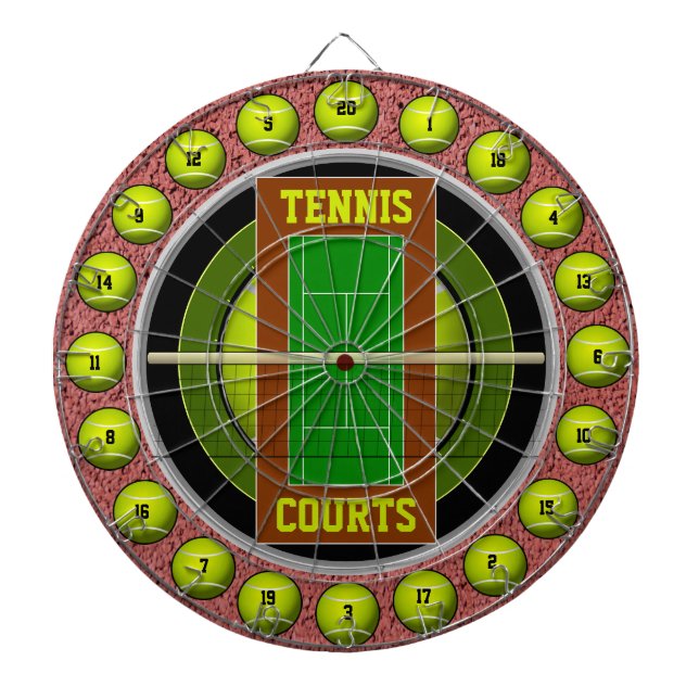 Tennis Courts 20 Shots Dart Board (Front)