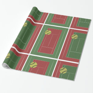 Tennis Courts Wrapping Paper